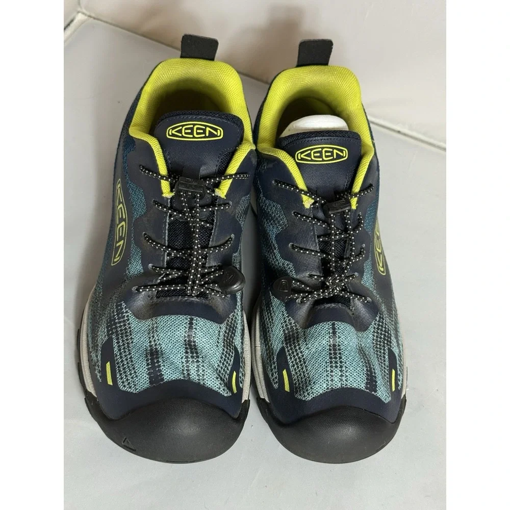KEEN Wanduro Speed Hiking Trail Shoes Kids Size 6 Blue Lightweight Mesh Cap Toe